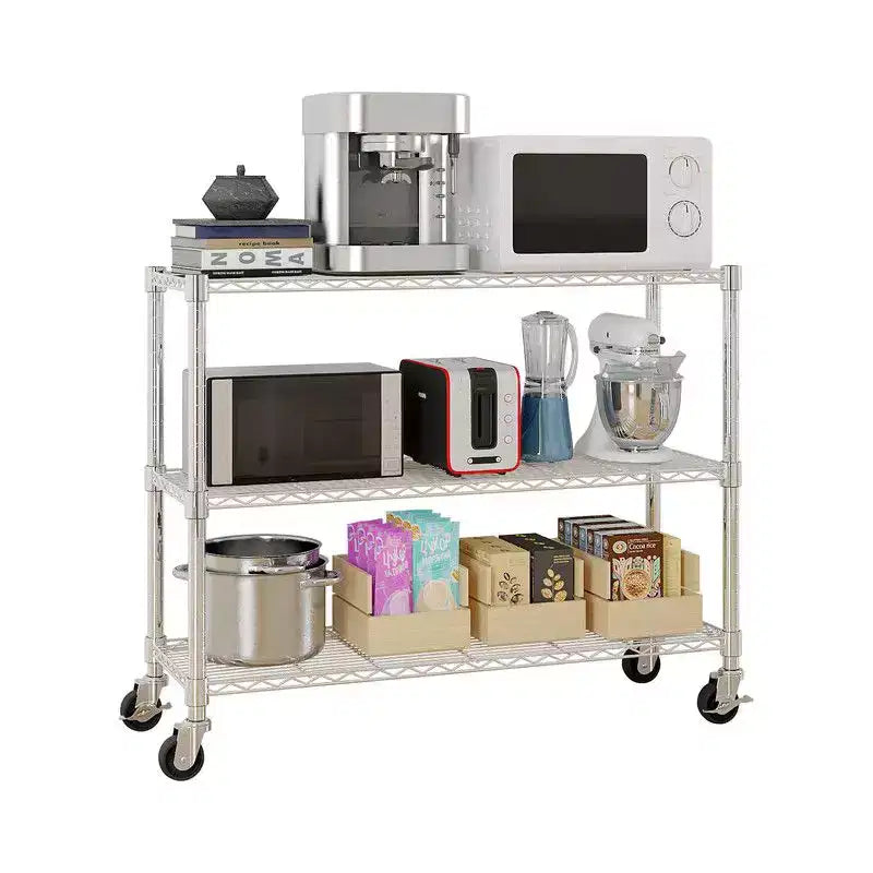 Scaffalatura Karl Home da 46 pollici con altezza regolabile e ruote