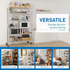 Scaffalatura Karl Home da 46 pollici con altezza regolabile e ruote