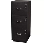 Schedario verticale Karl Home con 3 cassetti in MDF nero 39 cm L