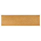 55 Tavolino Console, Tavolo d'ingresso rustico in legno con cassetti e ripiano aperto, Elegante Tavolino da divano per corridoio e soggiorno (Naturale)