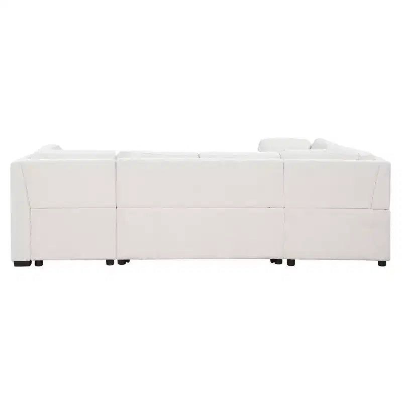 Divano Letto Sezionale a U Whisen 108.6 con Porte USB, Prese di Corrente e Contenitore