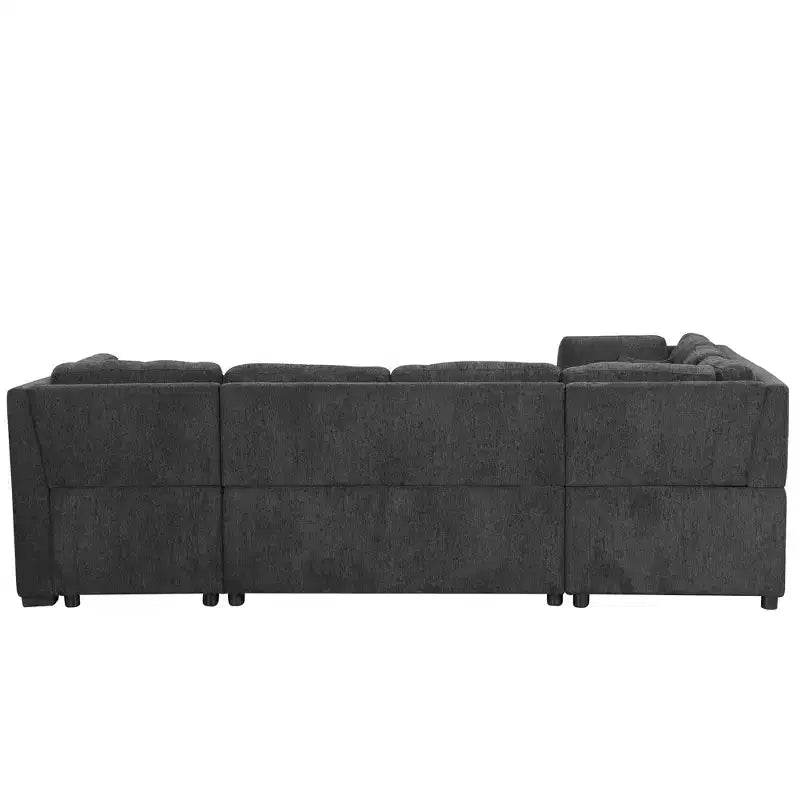Divano Letto Sezionale a U Whisen 108.6 con Porte USB, Prese di Corrente e Contenitore