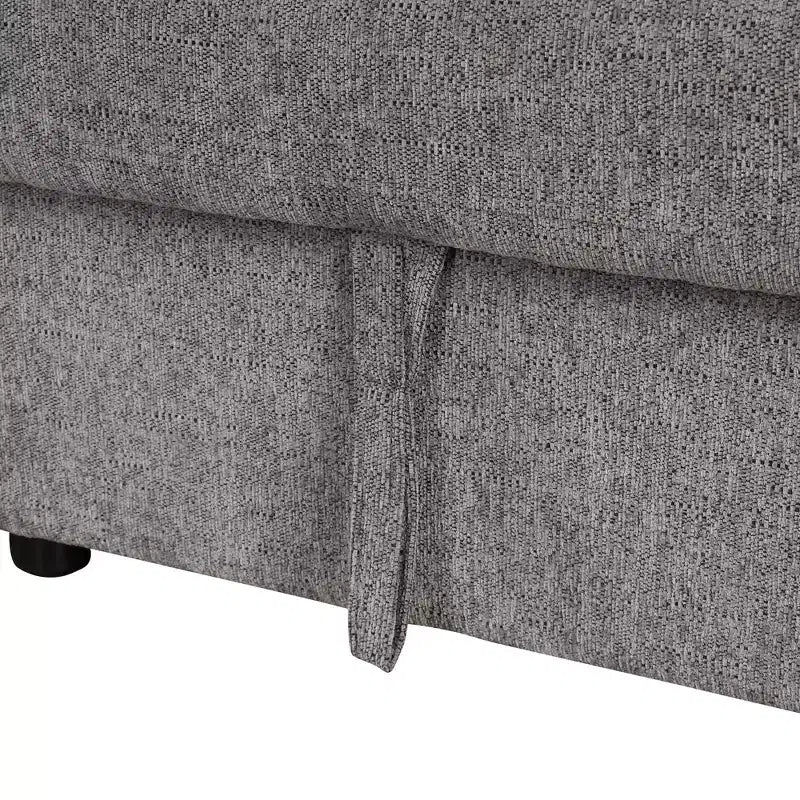 Divano Letto Sezionale a U Whisen 108.6 con Porte USB, Prese di Corrente e Contenitore