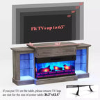 Mobile TV con camino elettrico stile rustico AMERLIFE