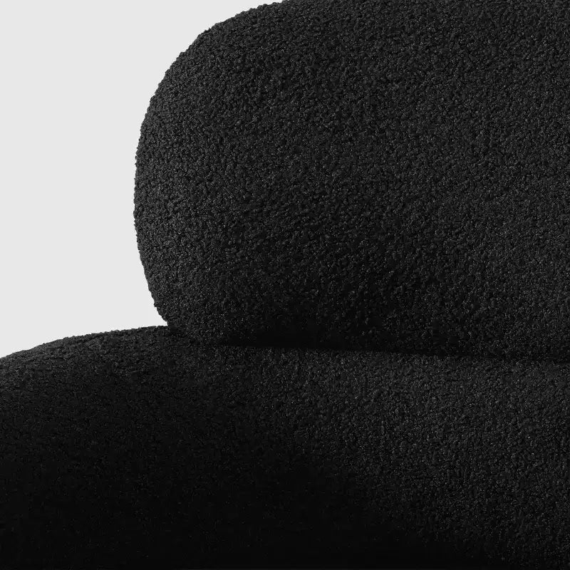 WestinTrends Alexandria Poltrona Girevole Accent con Schienale Curvo Rivestita in Finta Pelliccia di Agnello Stile Mid-Century Moderno (Set da 2)