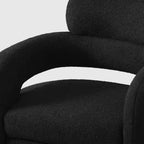 WestinTrends Alexandria Poltrona Girevole Accent con Schienale Curvo Rivestita in Finta Pelliccia di Agnello Stile Mid-Century Moderno (Set da 2)