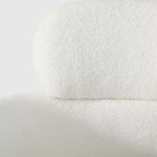 WestinTrends Alexandria Poltrona Girevole Accent con Schienale Curvo Rivestita in Finta Pelliccia di Agnello Stile Mid-Century Moderno (Set da 2)
