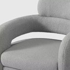 WestinTrends Alexandria Poltrona Girevole Accent con Schienale Curvo Rivestita in Finta Pelliccia di Agnello Stile Mid-Century Moderno (Set da 2)