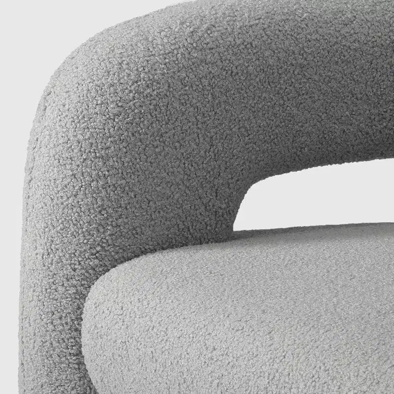 WestinTrends Alexandria Poltrona Girevole Accent con Schienale Curvo Rivestita in Finta Pelliccia di Agnello Stile Mid-Century Moderno (Set da 2)
