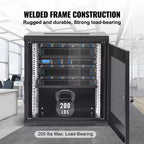 Armadio rack server VEVOR 12U per montaggio a parete, profondità 15,5'', box rack di rete, supporta fino a 90 kg, sistema di bloccaggio sicuro, ideale per hardware IT