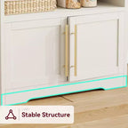 Scaffale da Panettiere con Contenitore - Supporto per Microonde con Prese di Corrente, con Piano Spesso, Scaffale da Panettiere Rustico per Cucina, Sala da Pranzo