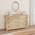 Cassettiera moderna - Design elegante in stile bohémien con rattan intrecciato, gambe curve e spazio versatile per camera da letto, soggiorno o corridoio