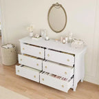 Cassettiera moderna - Design elegante in stile bohémien con rattan intrecciato, gambe curve e spazio versatile per camera da letto, soggiorno o corridoio