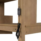 Letto a soppalco singolo Whisen Wood con scrivania integrata