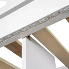 Letto a soppalco singolo Whisen Wood con scrivania integrata