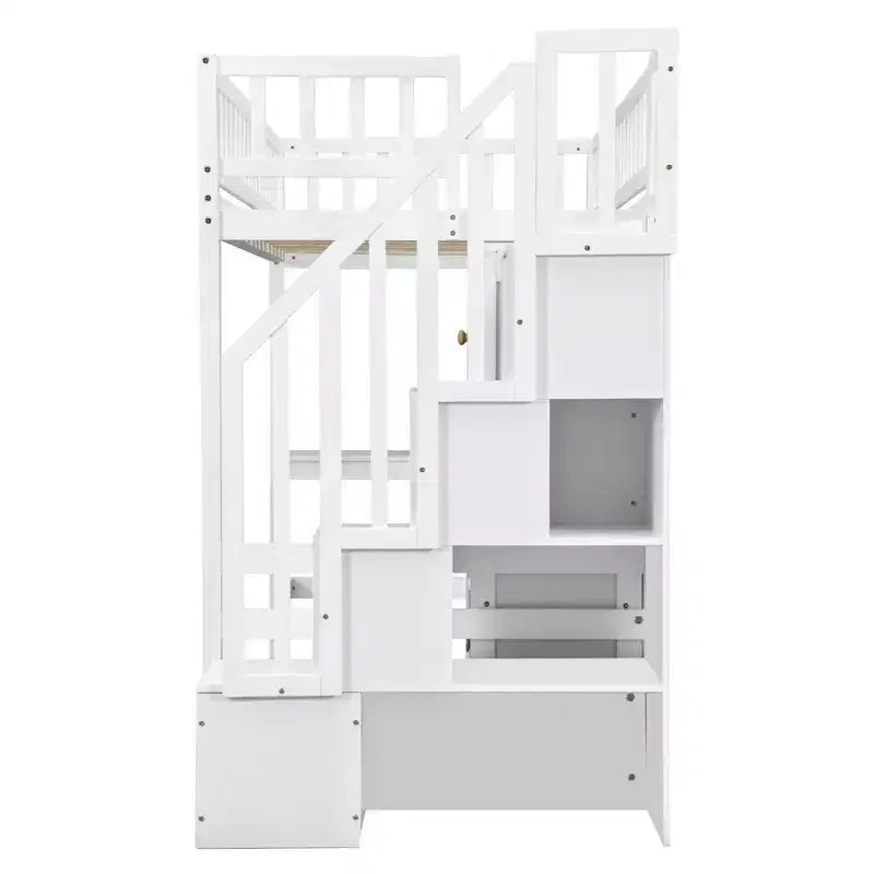 Letto a soppalco singolo Whisen Wood con scrivania integrata