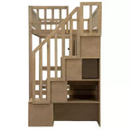 Letto a soppalco singolo Whisen Wood con scrivania integrata
