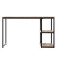 Garviston Reclaimed Wood Writing Desk - Industrial Style - Black - SEI