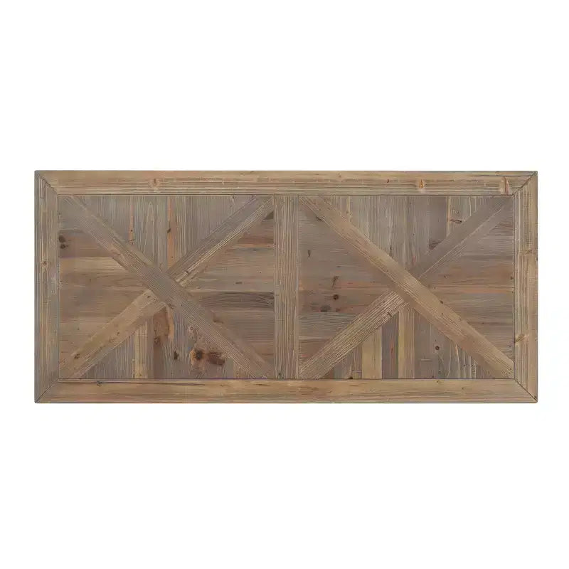Scrivania Garviston in Legno Riciclato - Stile Industriale - Nera - SEI