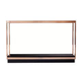 Lexina Glass-Top Console Table - Champagne - SEI