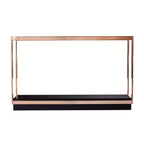 Lexina Glass-Top Console Table - Champagne - SEI