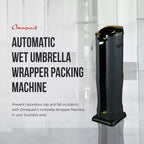 Macchina Automatica per l'Imballaggio di Ombrelli Bagnati, Distributore di Sacchetti, Slot Singolo, Plastica Ingegneristica ABS, 200 Sacchetti Lunghi Inclusi (Argento Scuro)