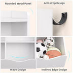 Libreria per bambini a 3 ripiani e organizer per giocattoli - Armadietto contenitore con scomparti per sala giochi, camera da letto, cameretta dei bambini
