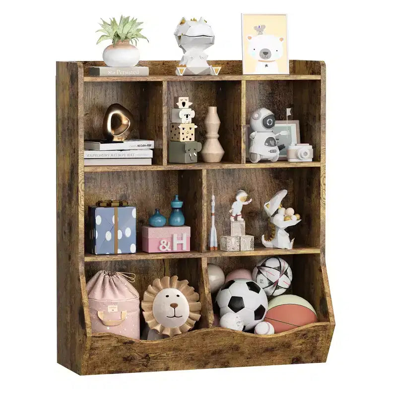 Libreria per bambini a 3 ripiani e organizer per giocattoli - Armadietto contenitore con scomparti per sala giochi, camera da letto, cameretta dei bambini