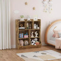 3-Tier Kids Bookcase & Toy Organizer - Storage Cabinet with Cubbies for Playroom, Bedroom, Nursery