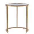 Evelyn Glam Nesting Side Table - 2pc Set - Gold - SEI
