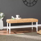 Panca da tavolino Standerson White Woven - Bianco - SEI