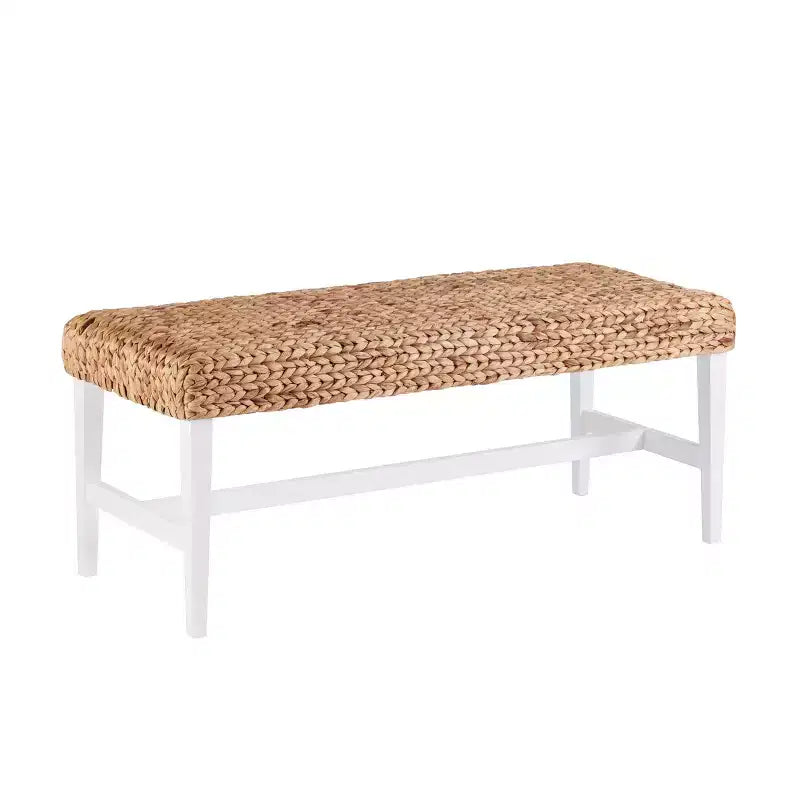 Panca da tavolino Standerson White Woven - Bianco - SEI