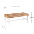 Panca da tavolino Standerson White Woven - Bianco - SEI