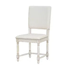 Set di 2 sedie da pranzo imbottite con schienale imbottito, sedie da cucina vintage sedie da sala da pranzo, naturale/crema-ModernLuxe