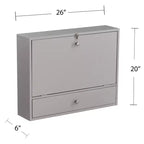 Scrivania a muro per portatile Benwick - Grigio - SEI