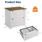 Classificatore a 2 cassetti stile rustico con cartelle sospese per documenti formato A4/lettera/legale, schedario laterale in legno da 30 cm per ufficio domestico