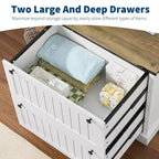 Classificatore a 2 cassetti stile rustico con cartelle sospese per documenti formato A4/lettera/legale, schedario laterale in legno da 30 cm per ufficio domestico