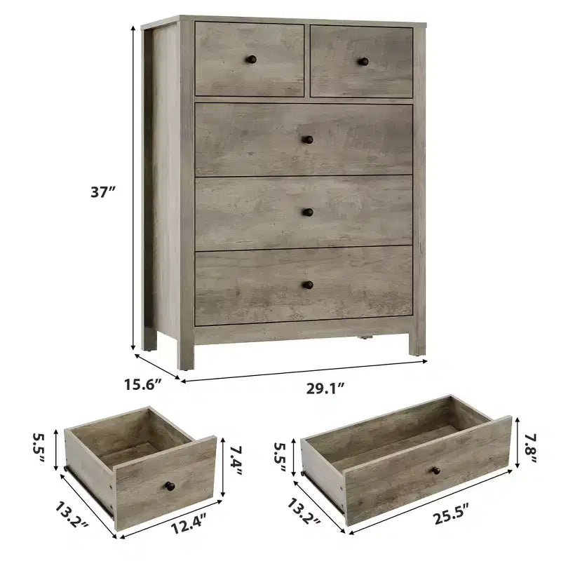 Cassettiera Alta Moderna, Comò Contenitore con Cassetti per Camera da Letto, Organizzatore in Legno con Cassetti per Ingresso Corridoio