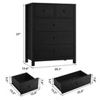 Cassettiera Alta Moderna, Comò Contenitore con Cassetti per Camera da Letto, Organizzatore in Legno con Cassetti per Ingresso Corridoio