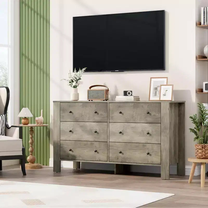 Cassettiera Alta Moderna, Comò Contenitore con Cassetti per Camera da Letto, Organizzatore in Legno con Cassetti per Ingresso Corridoio