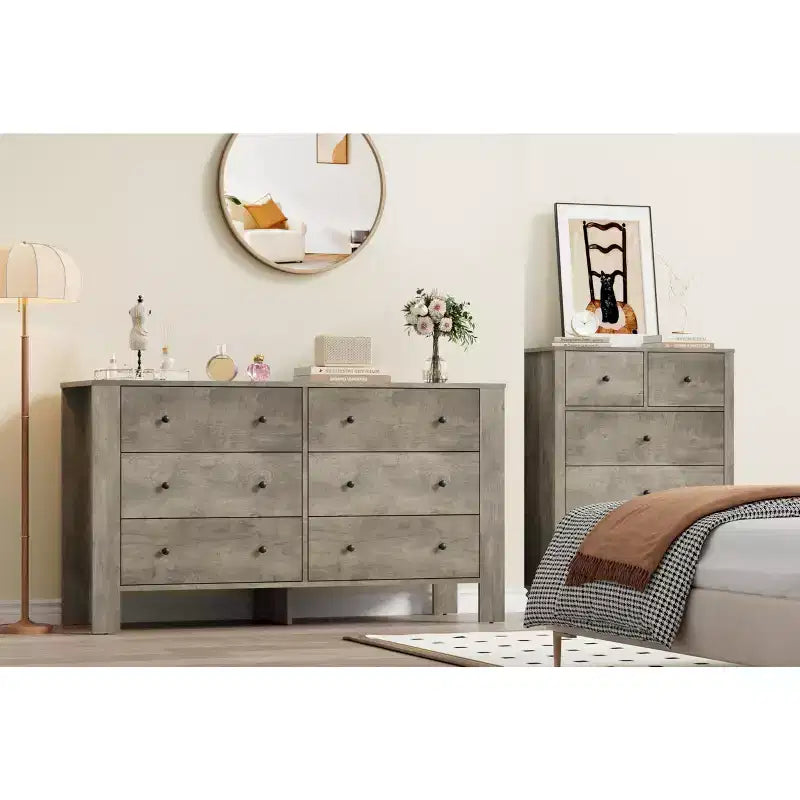 Cassettiera Alta Moderna, Comò Contenitore con Cassetti per Camera da Letto, Organizzatore in Legno con Cassetti per Ingresso Corridoio