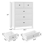 Cassettiera Alta Moderna, Comò Contenitore con Cassetti per Camera da Letto, Organizzatore in Legno con Cassetti per Ingresso Corridoio