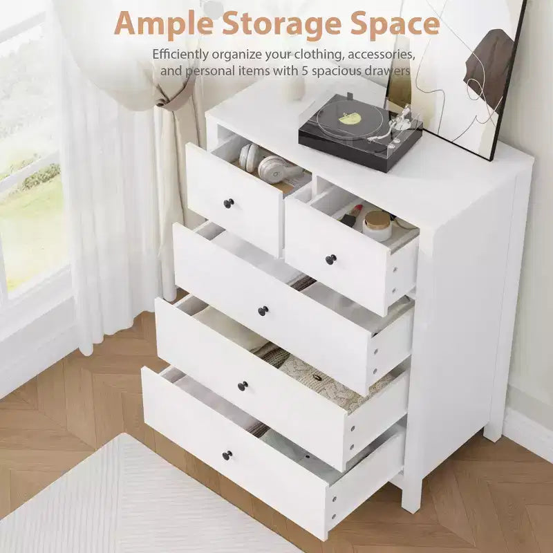 Cassettiera Alta Moderna, Comò Contenitore con Cassetti per Camera da Letto, Organizzatore in Legno con Cassetti per Ingresso Corridoio