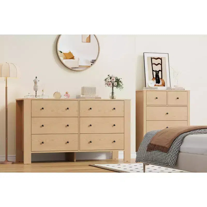 Cassettiera Alta Moderna, Comò Contenitore con Cassetti per Camera da Letto, Organizzatore in Legno con Cassetti per Ingresso Corridoio