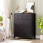 Modern Tall Dresser, Drawer Storage Chest for Bedroom, Wooden Organizer with Drawers for Entryway Hallway