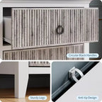 Comò GustoWave a 6 Cassetti per Camera da Letto, Cassettiera con Spazio Contenitivo e Pannelli con Scanalature a Forma d'Onda