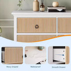 Comò GustoWave a 6 Cassetti per Camera da Letto, Cassettiera con Spazio Contenitivo e Pannelli con Scanalature a Forma d'Onda