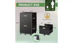 GALAXHERO Mobile Cassettiera Classificatore con 2 Cassetti, Supporto Stampante in Legno, Organizer per Ufficio con Serratura, Formato Letterale