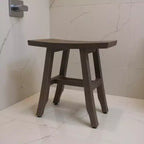 HomeRoots Panchina da doccia rettangolare in teak anticato grigio 18