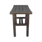 HomeRoots Panchina da doccia rettangolare in teak anticato grigio 18